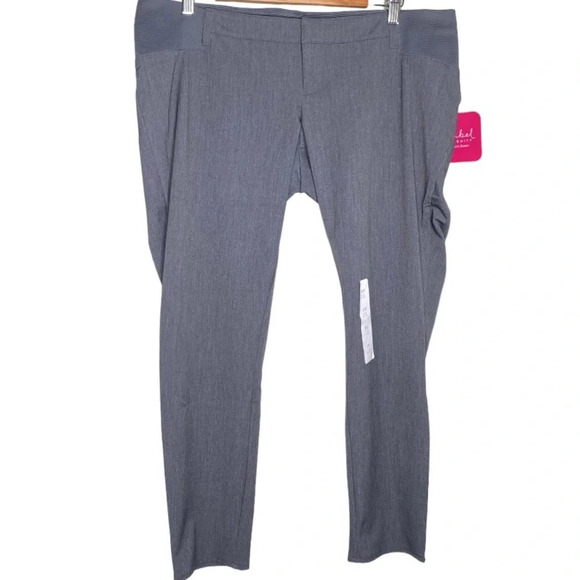 ✨NWT Isabel Maternity Gray Under Belly Inset Panel Skinny Trouser Pants Size 10 - Picture 2 of 10